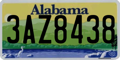 AL license plate 3AZ8438