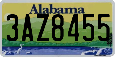 AL license plate 3AZ8455