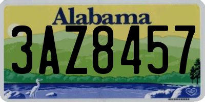 AL license plate 3AZ8457