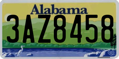 AL license plate 3AZ8458