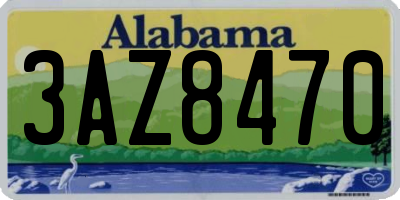 AL license plate 3AZ8470