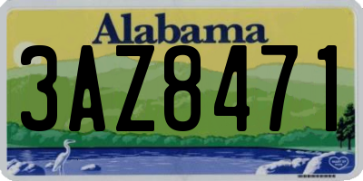 AL license plate 3AZ8471