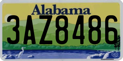 AL license plate 3AZ8486