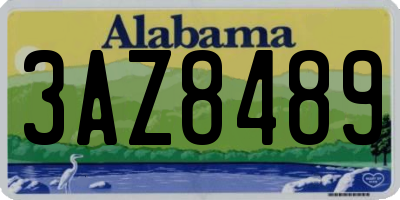 AL license plate 3AZ8489