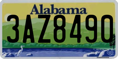 AL license plate 3AZ8490