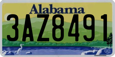 AL license plate 3AZ8491