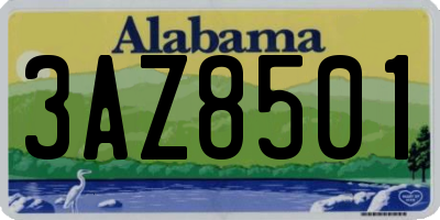 AL license plate 3AZ8501