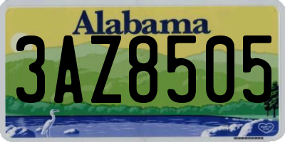 AL license plate 3AZ8505