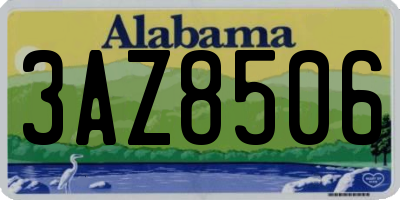 AL license plate 3AZ8506