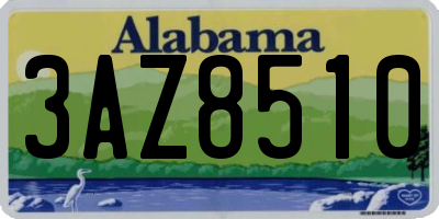 AL license plate 3AZ8510