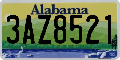 AL license plate 3AZ8521