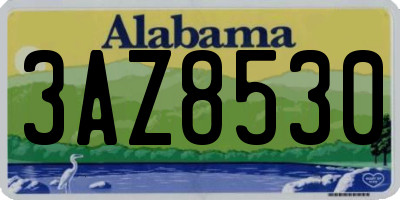 AL license plate 3AZ8530