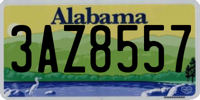 AL license plate 3AZ8557