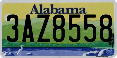 AL license plate 3AZ8558