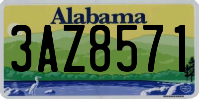 AL license plate 3AZ8571