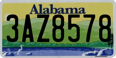 AL license plate 3AZ8578