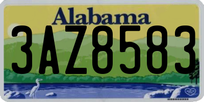 AL license plate 3AZ8583