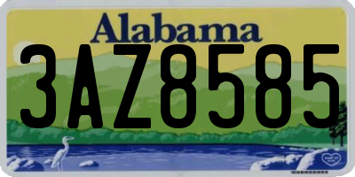 AL license plate 3AZ8585