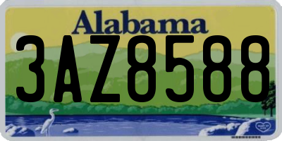 AL license plate 3AZ8588