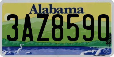 AL license plate 3AZ8590