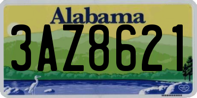 AL license plate 3AZ8621