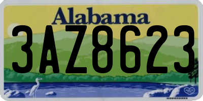 AL license plate 3AZ8623