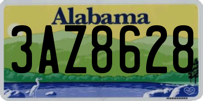 AL license plate 3AZ8628