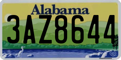 AL license plate 3AZ8644