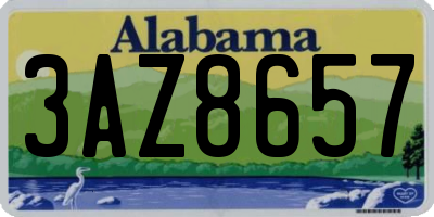 AL license plate 3AZ8657