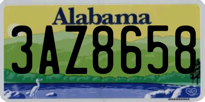 AL license plate 3AZ8658