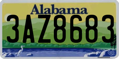 AL license plate 3AZ8683