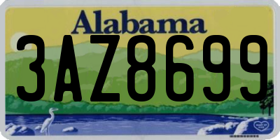 AL license plate 3AZ8699