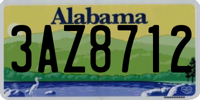 AL license plate 3AZ8712