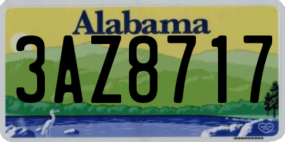 AL license plate 3AZ8717