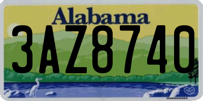 AL license plate 3AZ8740