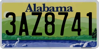AL license plate 3AZ8741