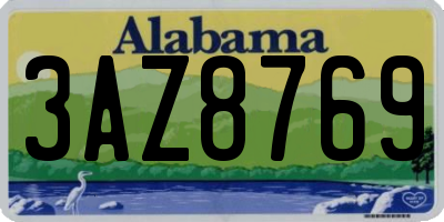 AL license plate 3AZ8769