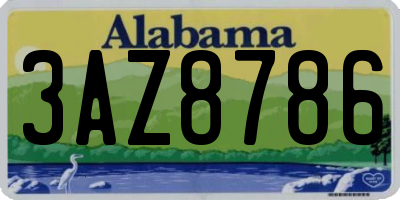 AL license plate 3AZ8786
