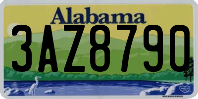 AL license plate 3AZ8790