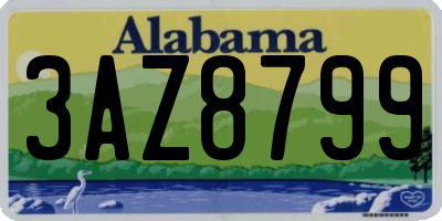 AL license plate 3AZ8799