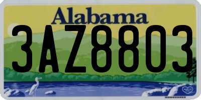 AL license plate 3AZ8803