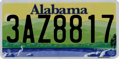 AL license plate 3AZ8817