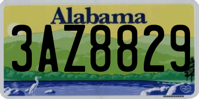 AL license plate 3AZ8829