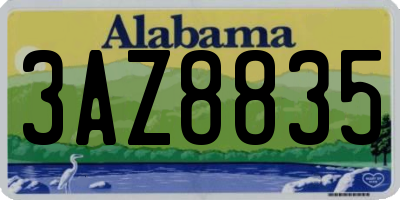 AL license plate 3AZ8835