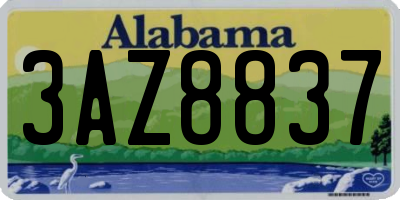AL license plate 3AZ8837