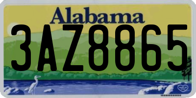 AL license plate 3AZ8865