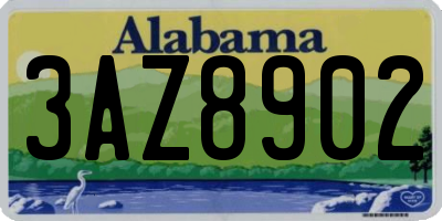 AL license plate 3AZ8902