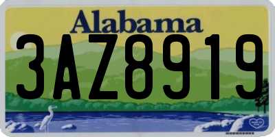 AL license plate 3AZ8919