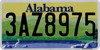 AL license plate 3AZ8975
