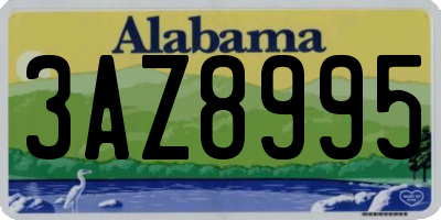 AL license plate 3AZ8995